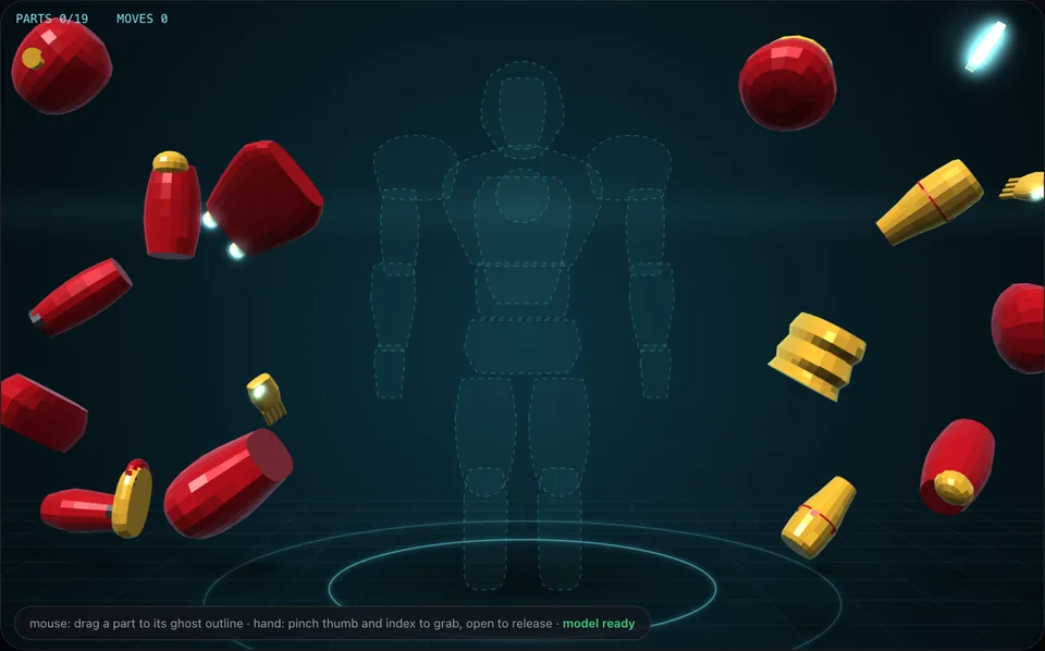 Screenshot of the Armor assembly demo