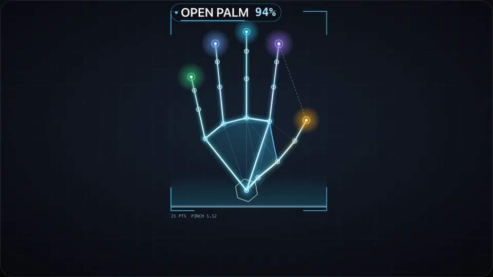 Screenshot of the Gesture tracker demo