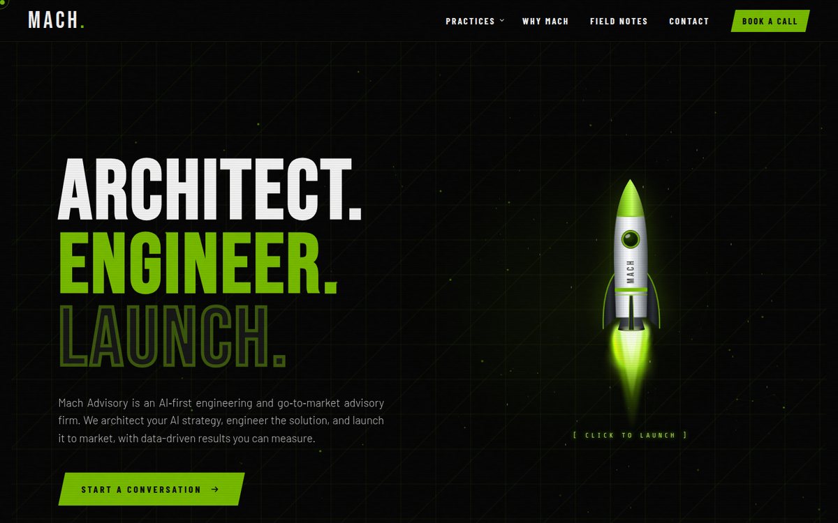 Mach Advisory homepage hero