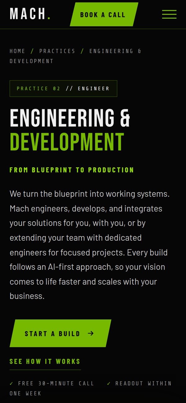 Engineering practice page on a phone